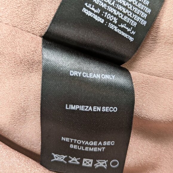 Bebe Silk Shell with Brass Sequins and Tie Neck Size Medium - Picture 7 of 9